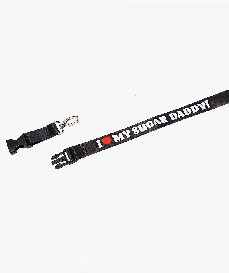 Married To The Mob Sugar Daddy Black Lanyard