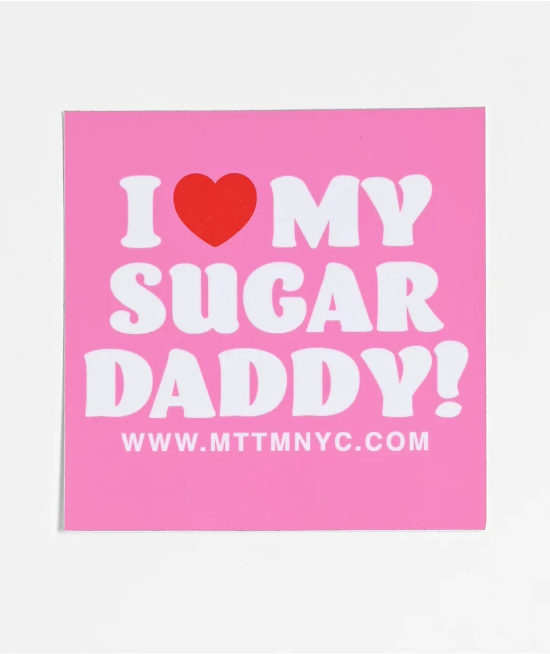 Married To The Mob Sugar Daddy Pink Sticker