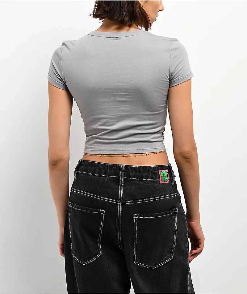 Mattel Monster High Wings Grey Crop T-Shirt