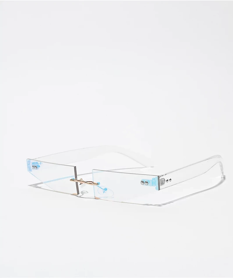 Maya Revo Clear Frameless Sunglasses