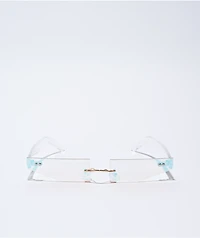 Maya Revo Clear Frameless Sunglasses
