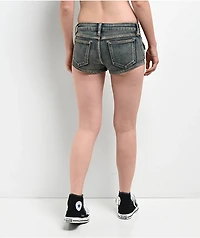 Mebon Tracey Cargo Blue Wash Micro Shorts