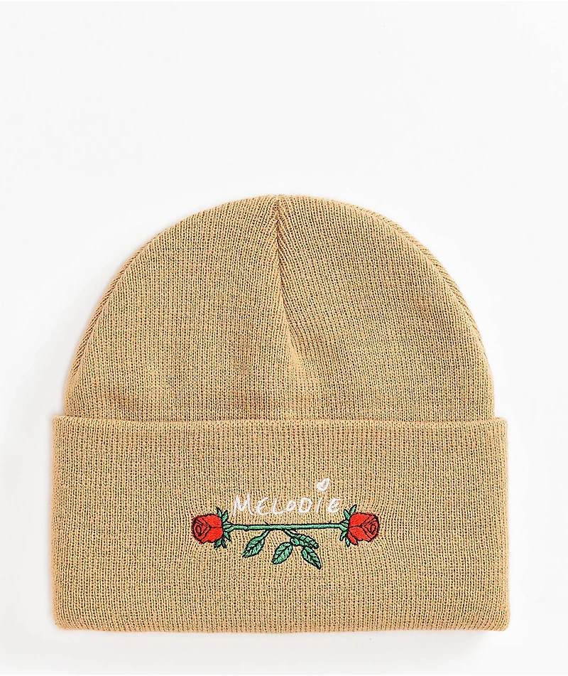 Melodie Double Rose Sand Beanie