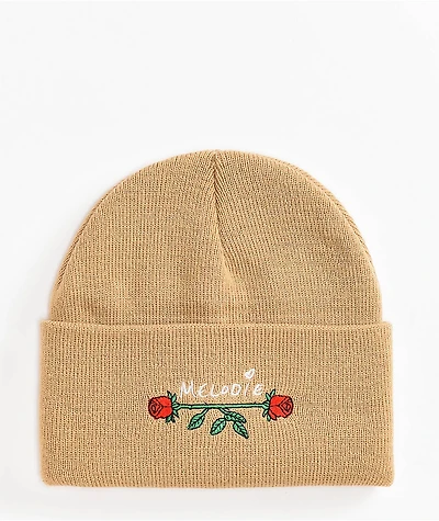Melodie Double Rose Sand Beanie