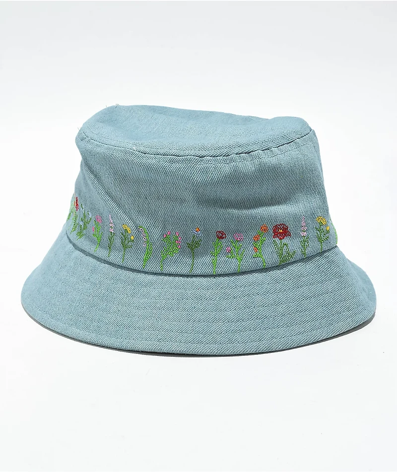 Melodie Garden Light Blue Bucket Hat