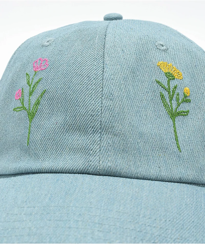 Melodie Garden Light Blue Strapback Hat