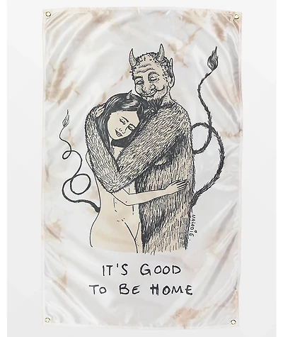 Melodie Good To Be Home Tan Tie Dye Banner