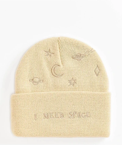 Melodie I Need Space Cream Beanie