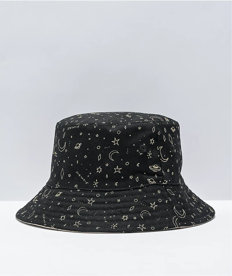 Melodie I Need Space Reversible Black Bucket Hat
