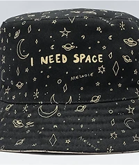 Melodie I Need Space Reversible Black Bucket Hat