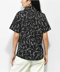 Melodie Lovers Black Short Sleeve Button Up Shirt