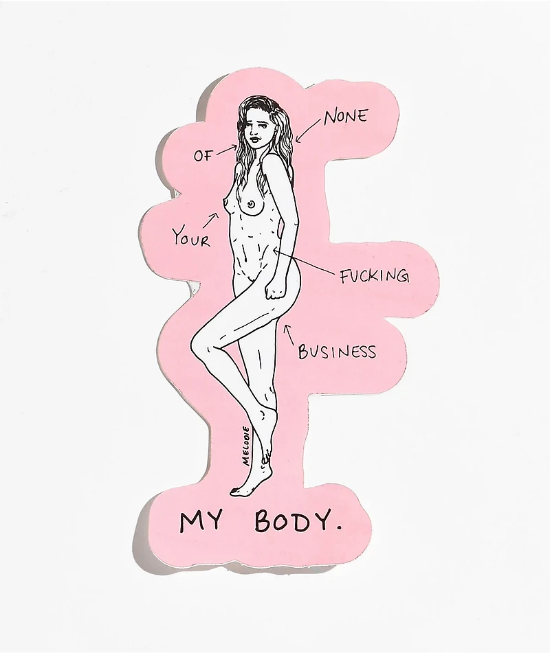 Melodie My Body Pink Sticker