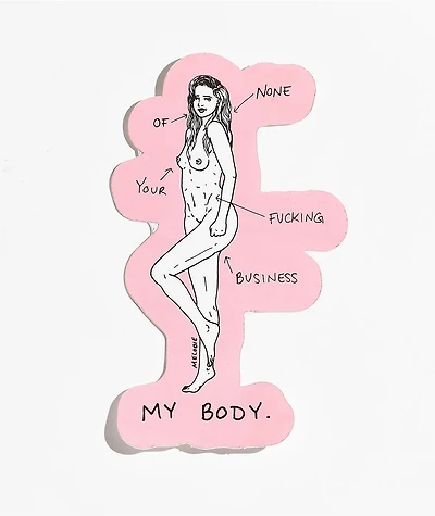 Melodie My Body Pink Sticker