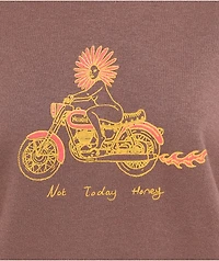Melodie Not Today Honey Brown Crewneck Sweatshirt