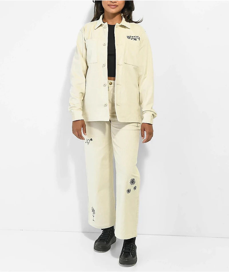 Melodie Out Of My Way Natural Corduroy Shirt Jacket