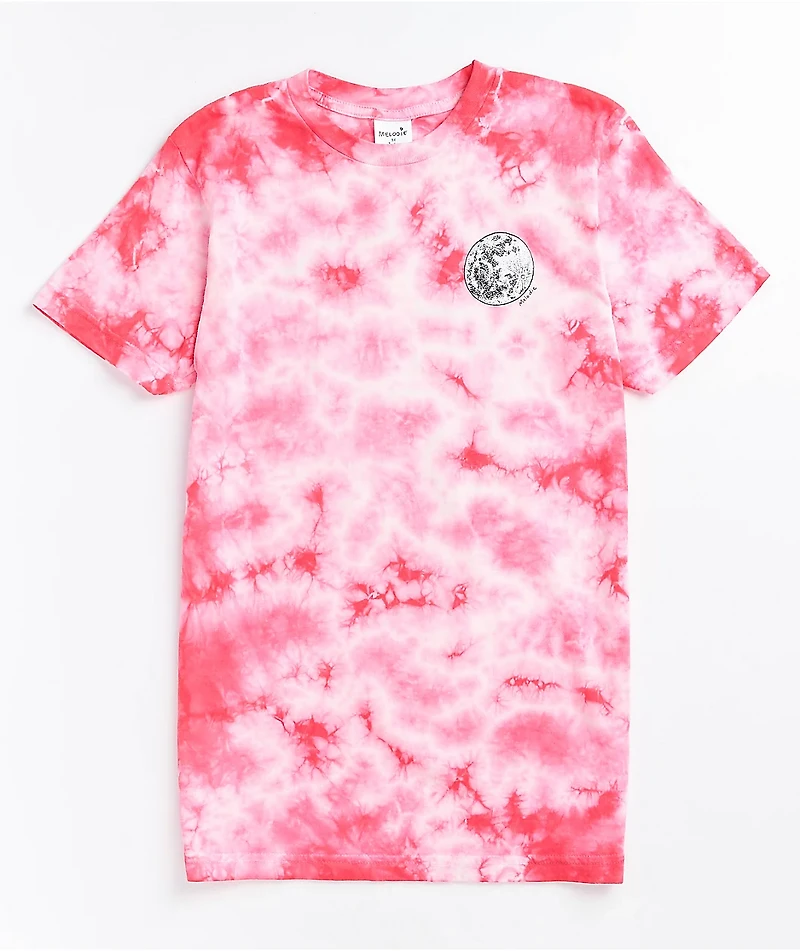 Melodie Over Moon Pink Tie Dye T-Shirt