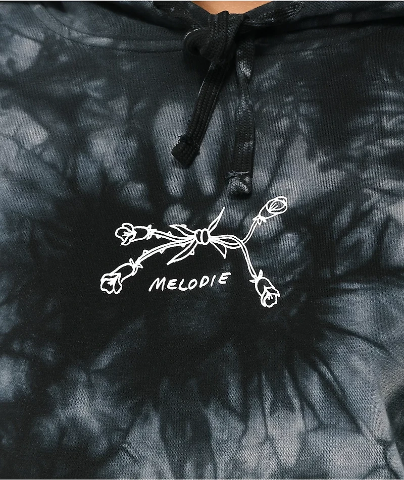 Melodie Reasons Rose Black Tie Dye Hoodie