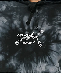 Melodie Reasons Rose Black Tie Dye Hoodie