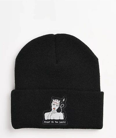 Melodie Too Subtle Black Beanie