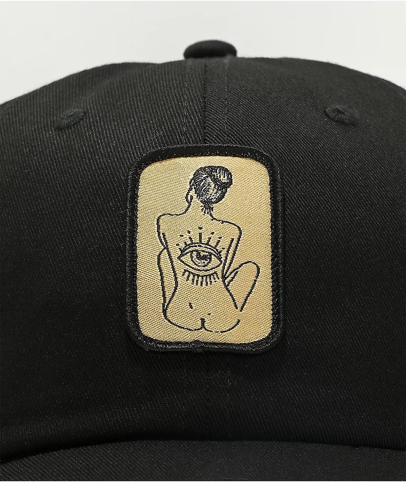 Melodie Watch Your Back Black Strapback Hat