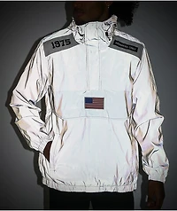 Members Only Astronaut Reflective Silver Jacket