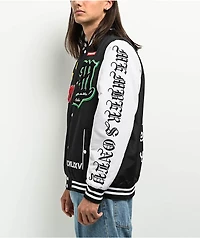 Members Only Black & White Varsity Jacket