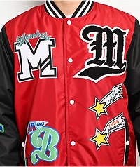 Members Only Championship Red Letterman Jacket