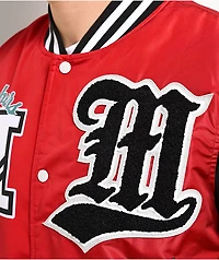 Members Only Championship Red Letterman Jacket