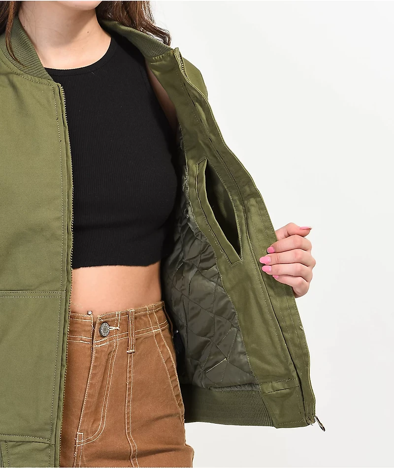 Members Only Duck Green Bomber Jacket