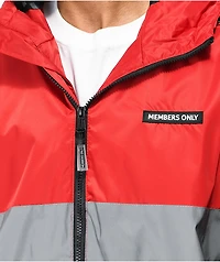 Members Only High Shine Red & Grey Reflective Jacket