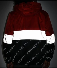 Members Only High Shine Red & Grey Reflective Jacket