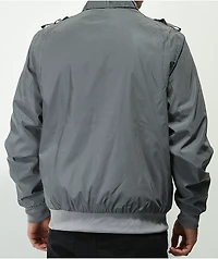 Members Only Iconic Grey Reflective Racer Jacket