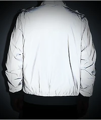 Members Only Iconic Grey Reflective Racer Jacket