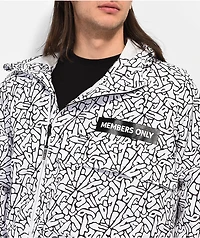 Members Only Originals White & Black Anorak Jacket