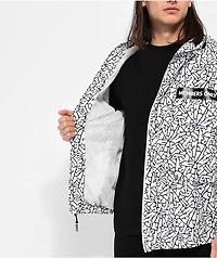 Members Only Originals White & Black Anorak Jacket