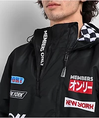 Members Only Racing Black Anorak Jacket