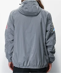 Members Only Space Suit Silver Reflective Pullover Jacket