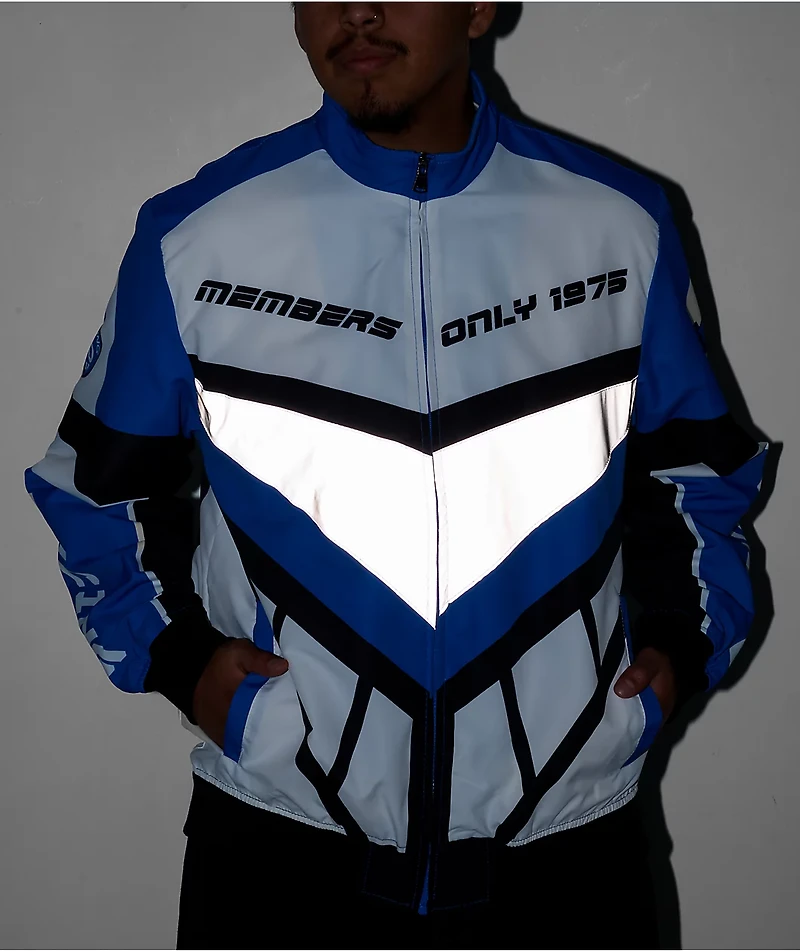 Members Only Speed Blue Racing Jacket