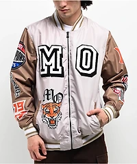 Members Only Tiger Tan Bomber Jacket