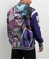 Members Only x Batman Joker Green & Purple Varsity Jacket