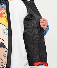 Members Only x Hey Arnold Trippy Black Windbreaker Jacket