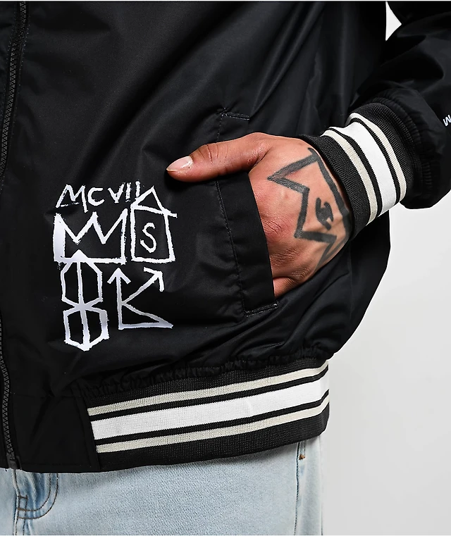 Members Only x Jean Michel Basquiat Black Bomber Jacket Liberty