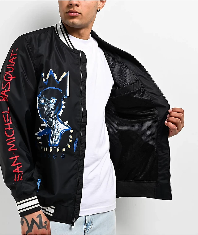 Members Only x Jean Michel Basquiat Black Bomber Jacket Mission