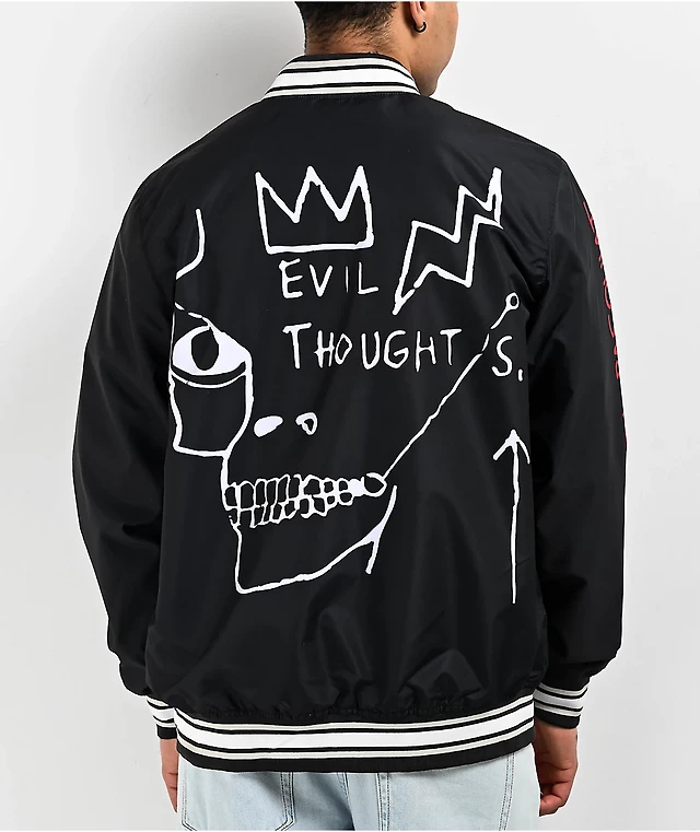 Members Only x Jean Michel Basquiat Black Bomber Jacket