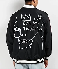 Members Only x Jean Michel Basquiat Black Bomber Jacket