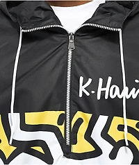 Members Only x Keith Haring Black, Yellow & Purple Anorak Jacket
