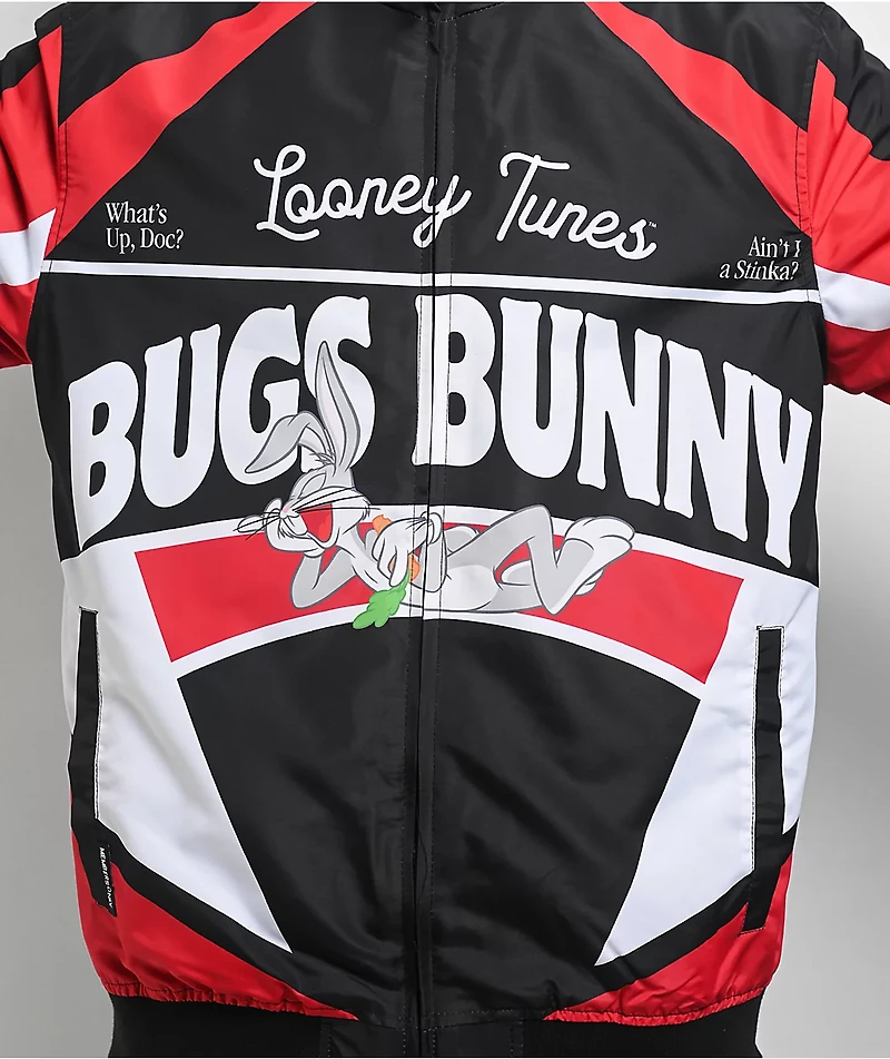 Members Only x Looney Tunes Black & Red Racing Jacket