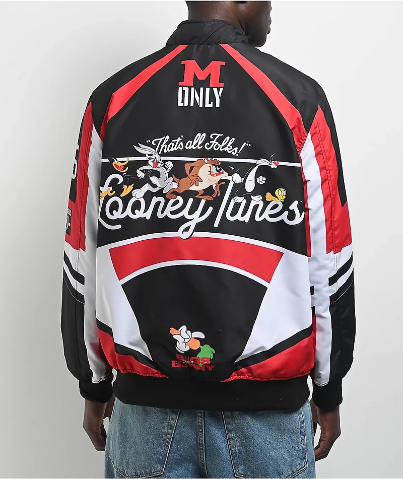 Members Only x Looney Tunes Black & Red Racing Jacket