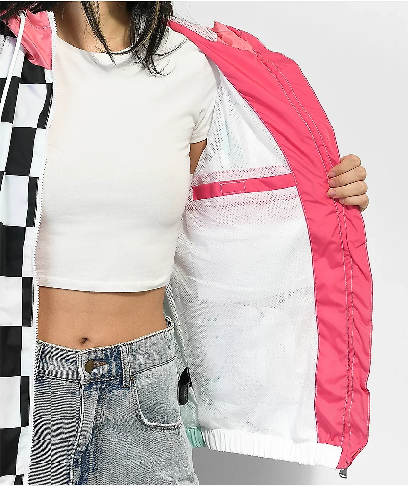 Members Only x Looney Tunes Tweety Bird Pink & Blue Windbreaker Jacket
