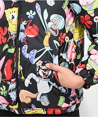 Members Only x Nickelodeon Black Reversible Puffer Jacket